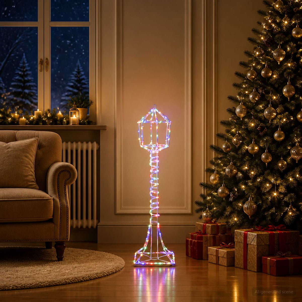 vidaXL Latarnia świąteczna LED LOVIISA 160 LED Wielokolorowy