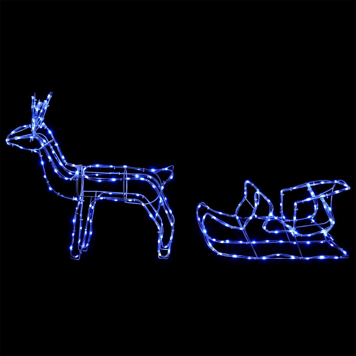 vidaXL Dekoracja świąteczna z reniferem i saniami LOVIISA 240 LED