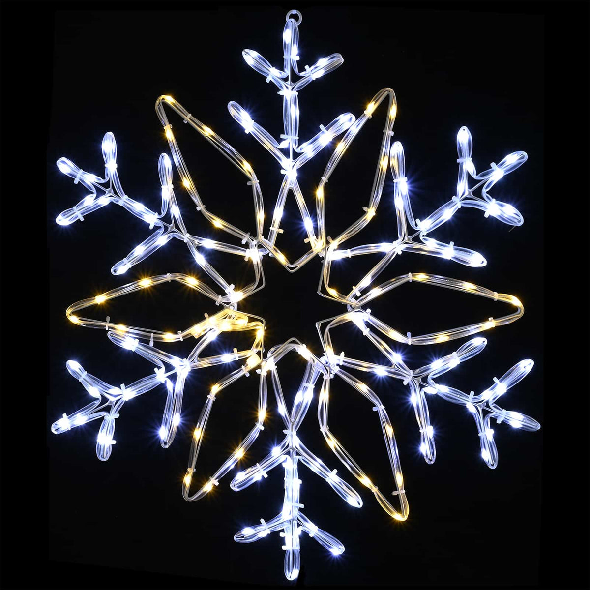 vidaXL Świecący płatek śniegu LED LOVIISA 140 LED Zimna biel Ø 55 cm