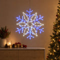 vidaXL Świecący płatek śniegu LED LOVIISA 140 LED Zimna biel Ø 55 cm