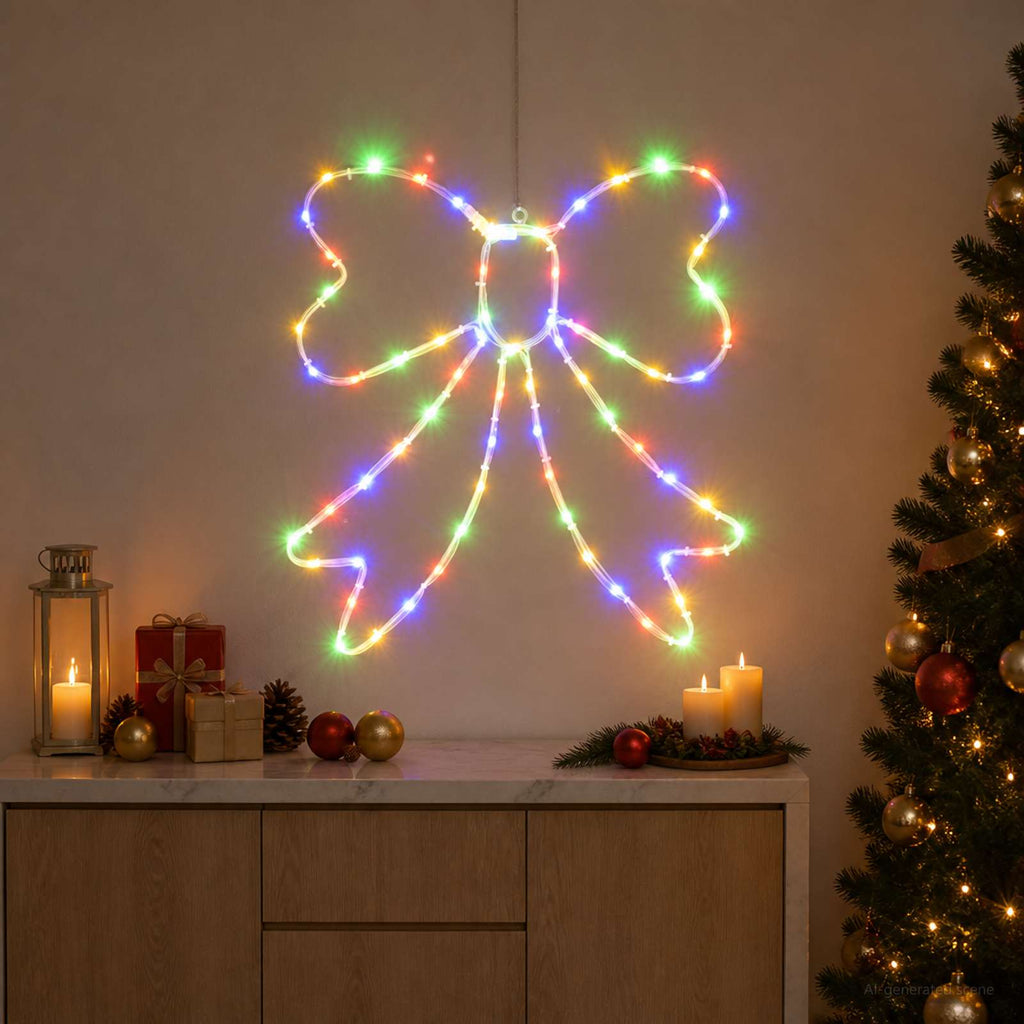 vidaXL Kokarda świetlna LED LOVIISA 70 LED Wielokolorowy 50 x 51 cm