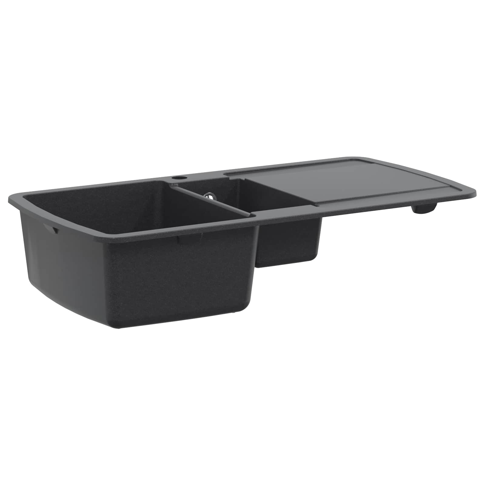 vidaXL Zlew kuchenny podwójny Granite 96 x 50 x 31 cm grafitowy
