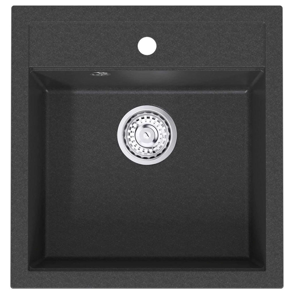 vidaXL Zlew kuchenny jednokomorowy Granite 49 x 51 x 30.5 cm Grafitowy