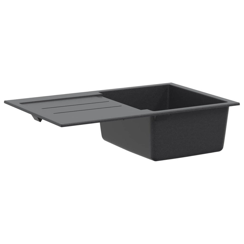 vidaXL Zlew kuchenny jednokomorowy Granite 78 x 50 x 20 cm Grafitowy