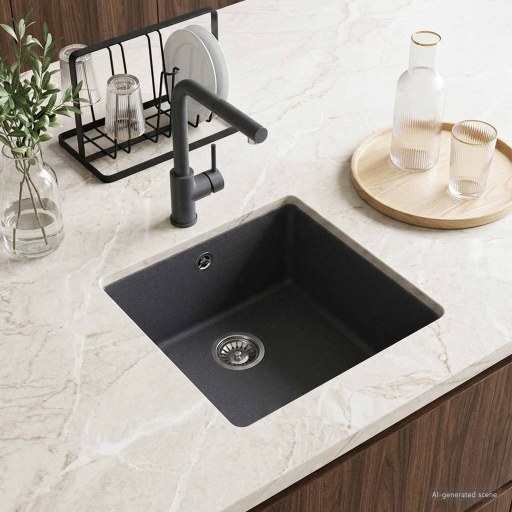 vidaXL Zlewozmywak kuchenny jednokomorowy Granit 43 x 46 x 20 cm