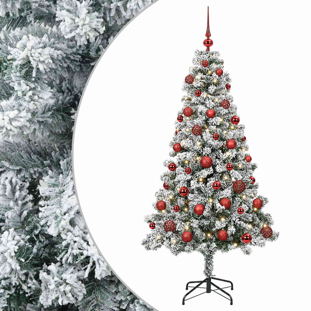 vidaXL Sztuczna choinka z bombkami 120 cm 150 LED Ciepła biel