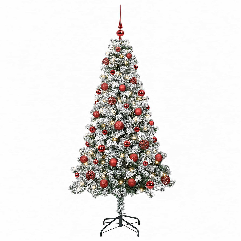 vidaXL Sztuczna choinka z bombkami 120 cm 150 LED Ciepła biel