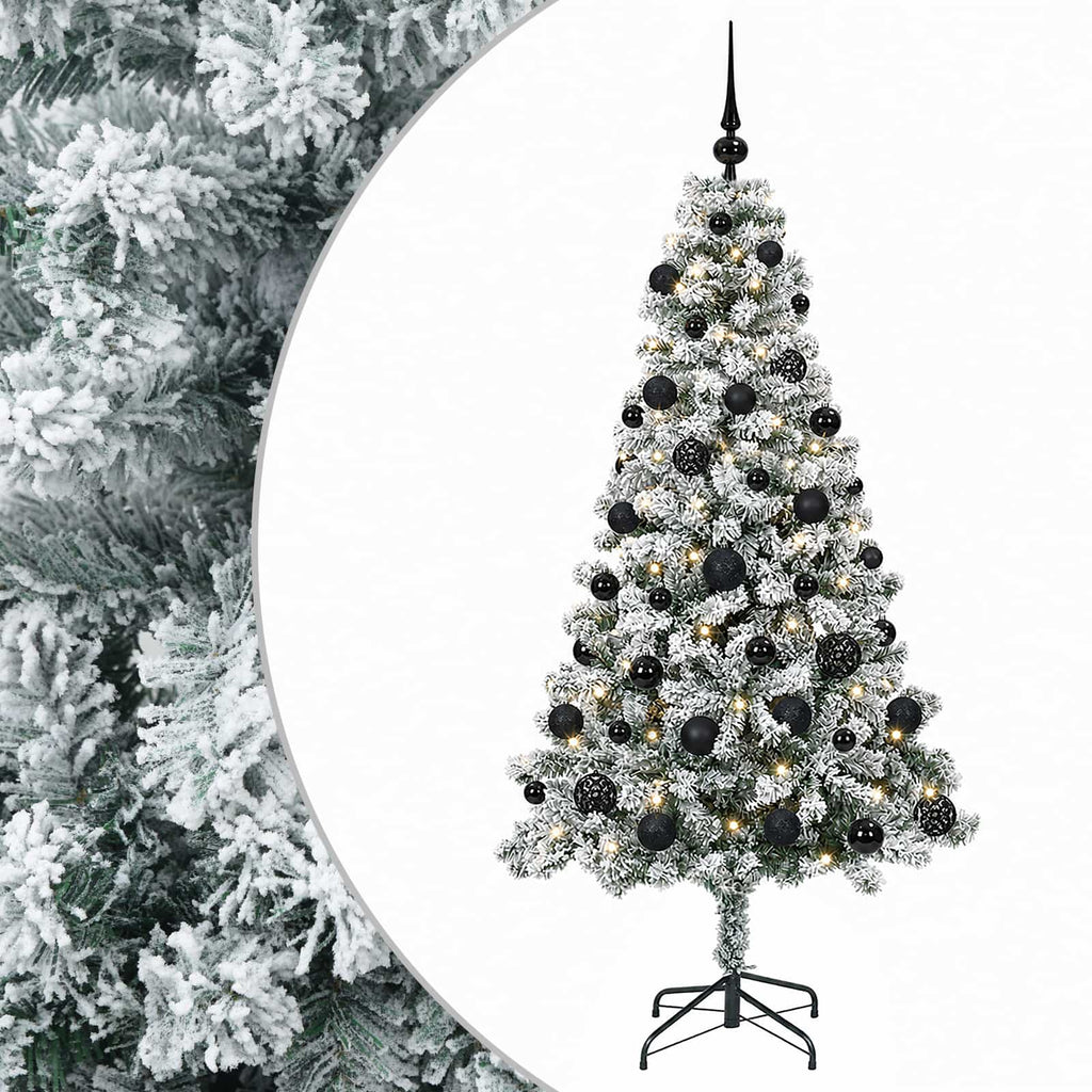 vidaXL Sztuczna choinka z bombkami 120 cm 150 LED Ciepła biel
