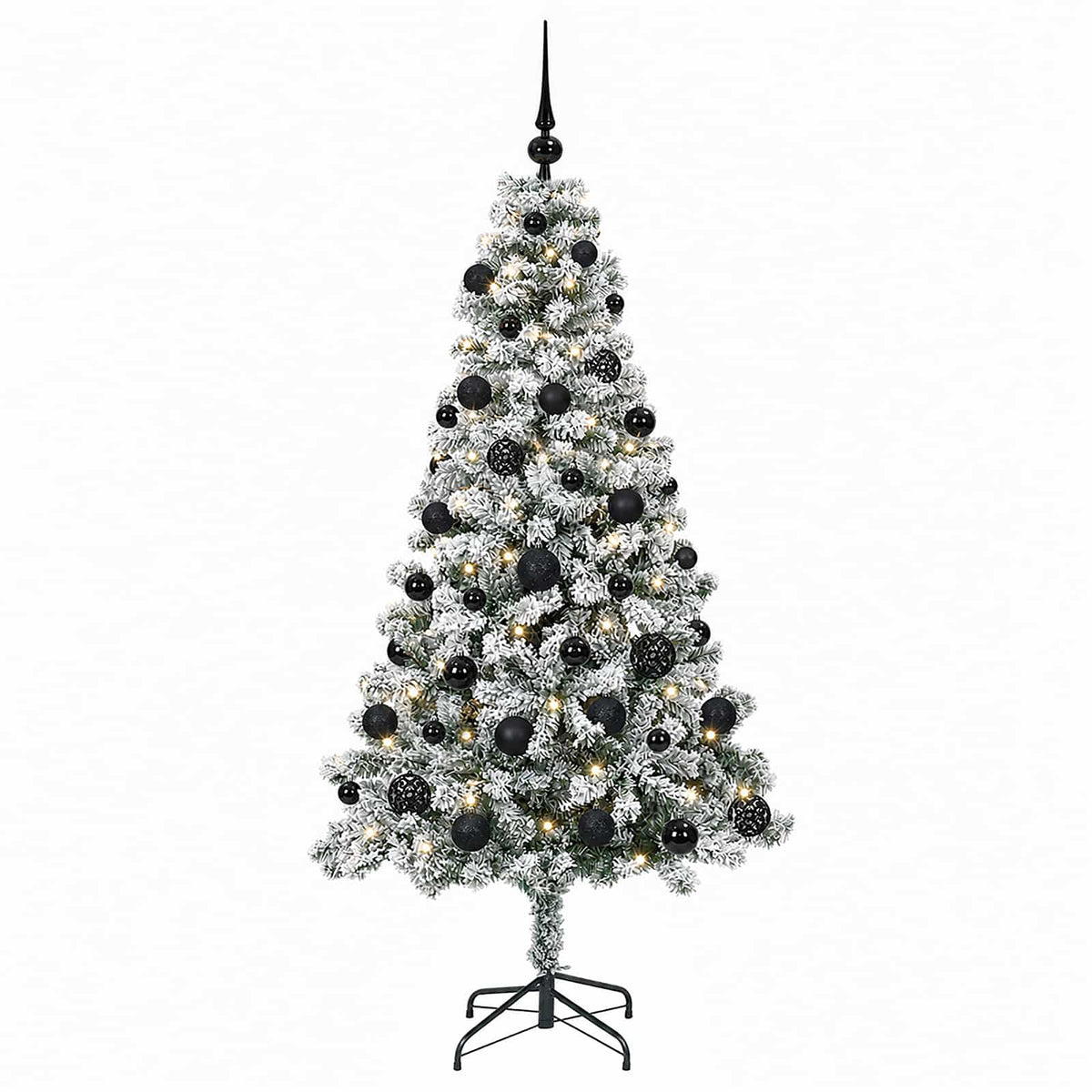 vidaXL Sztuczna choinka z bombkami 120 cm 150 LED Ciepła biel