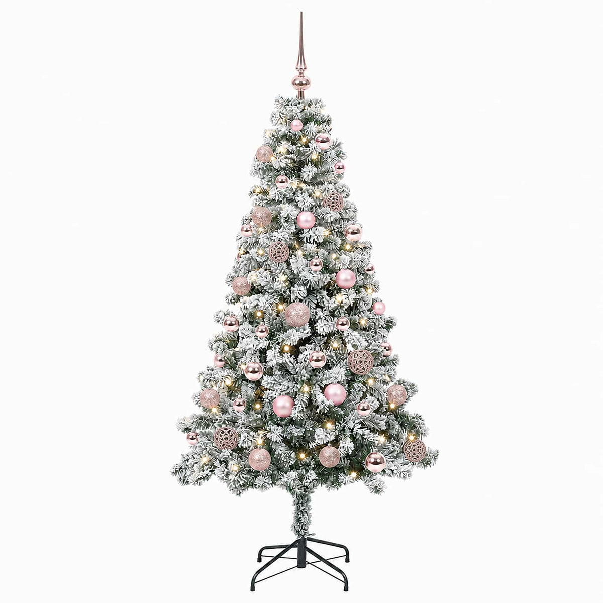 vidaXL Sztuczna choinka z bombkami 120 cm 150 LED Ciepła biel