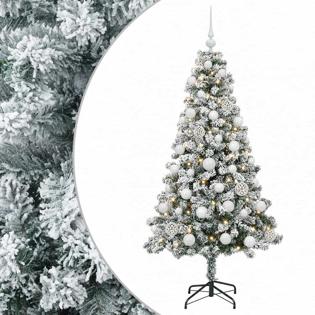 vidaXL Sztuczna choinka z bombkami 120 cm 150 LED Ciepła biel