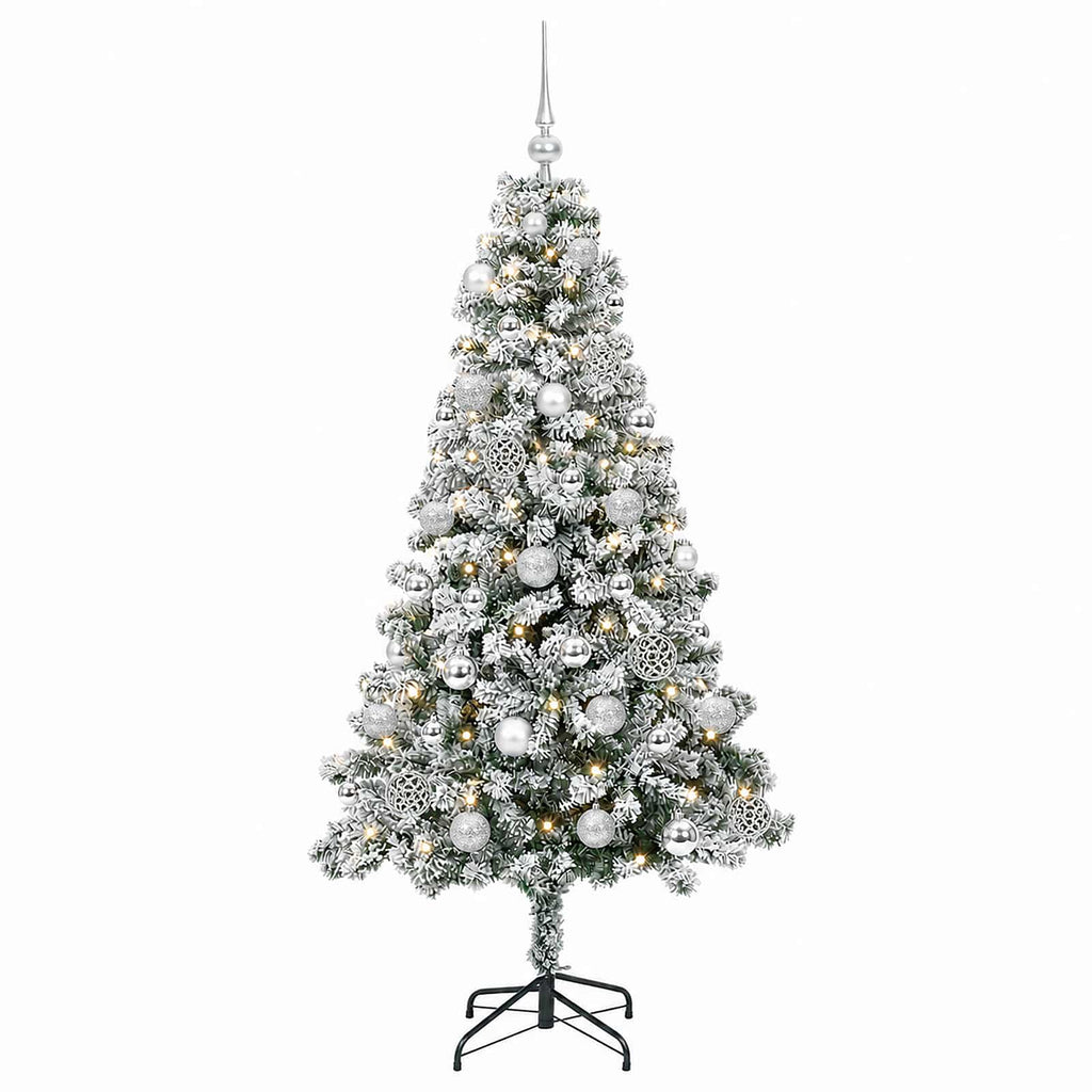 vidaXL Sztuczna choinka z bombkami 120 cm 150 LED Ciepła biel