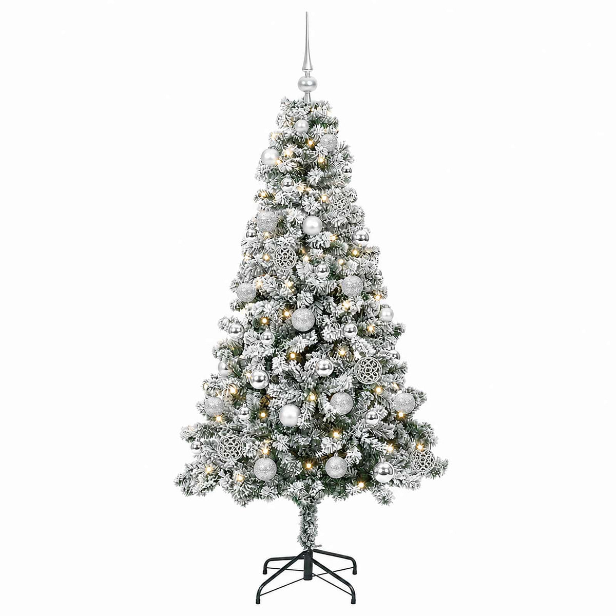 vidaXL Sztuczna choinka z bombkami 120 cm 150 LED Ciepła biel