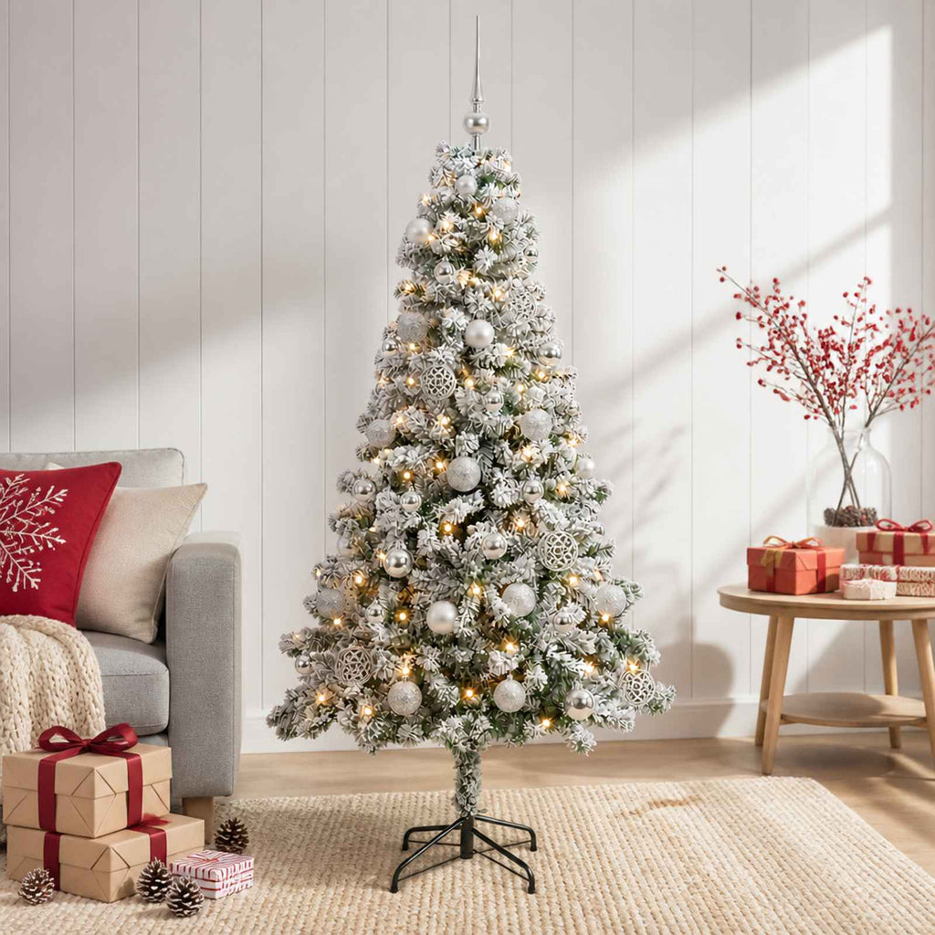 vidaXL Sztuczna choinka z bombkami 120 cm 150 LED Ciepła biel