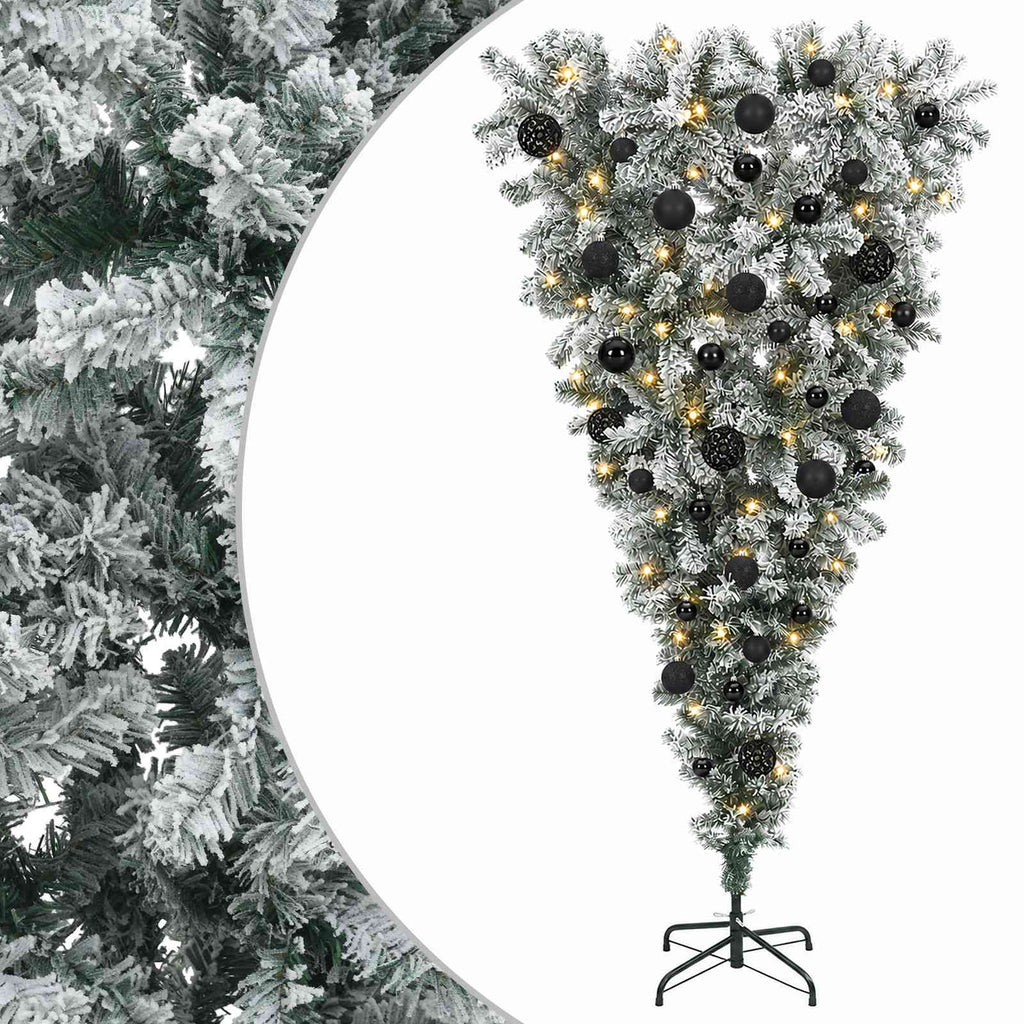 vidaXL Odwrócone Sztuczne Drzewko Bożonarodzeniowe na Zawiasach 150 cm