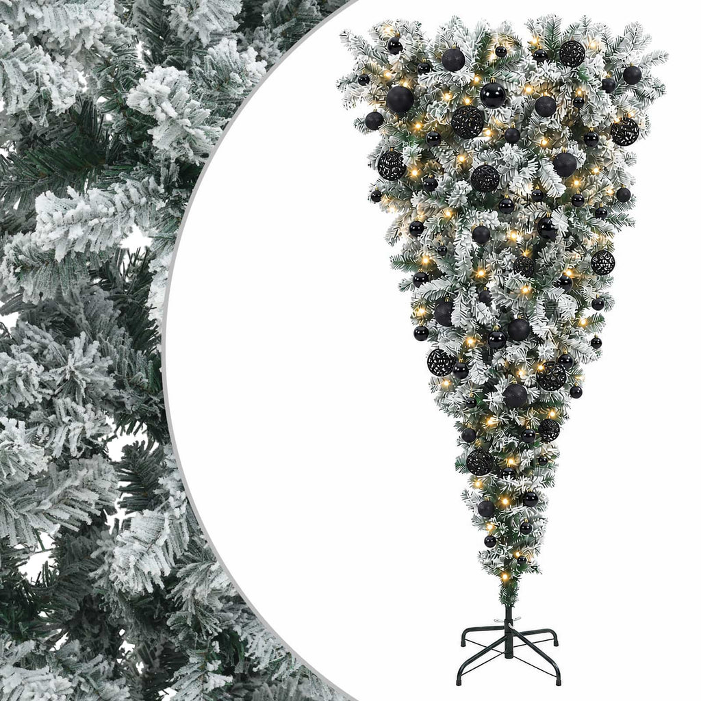 vidaXL Odwrócone Sztuczne Drzewko Bożonarodzeniowe na Zawiasach 180 cm