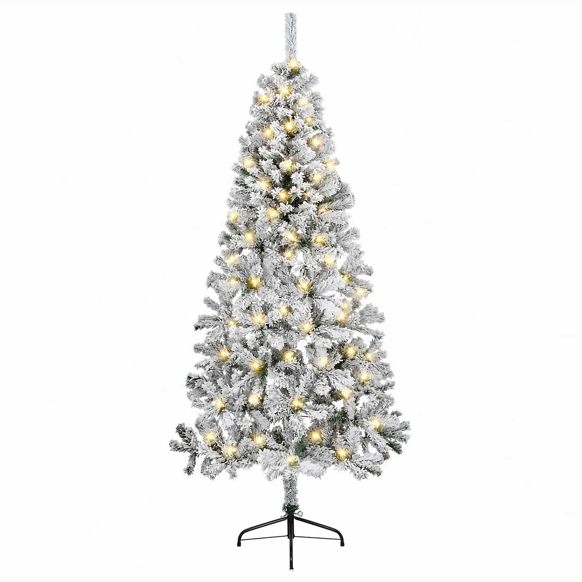 vidaXL Sztuczna choinka z zawiasami 210 cm 300 LED Ciepła biel