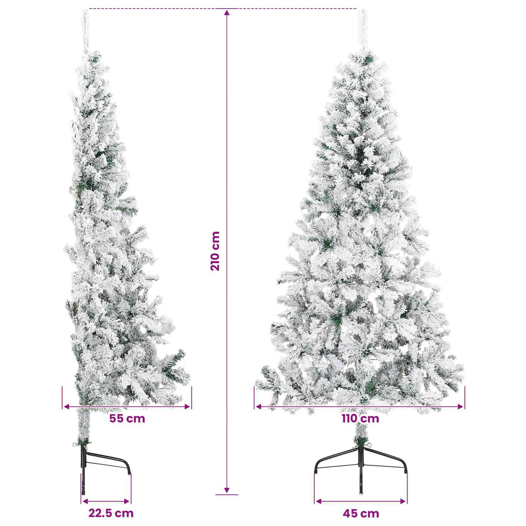 vidaXL Sztuczna choinka z zawiasami 210 cm 300 LED Ciepła biel