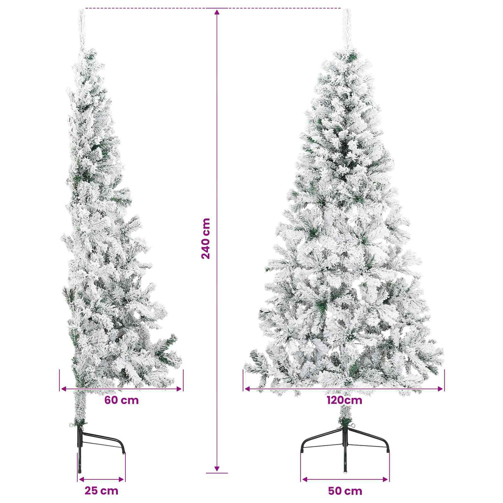vidaXL Sztuczna choinka z zawiasami 240 cm 300 LED Ciepła biel