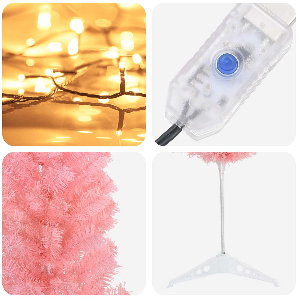 vidaXL Sztuczne smukłe drzewo bożonarodzeniowe 120 cm 150 LED