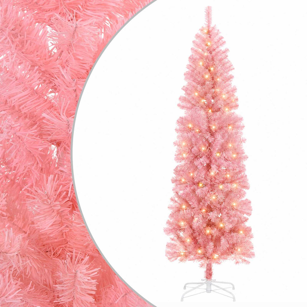 vidaXL Sztuczne smukłe drzewo bożonarodzeniowe 180 cm 300 LED