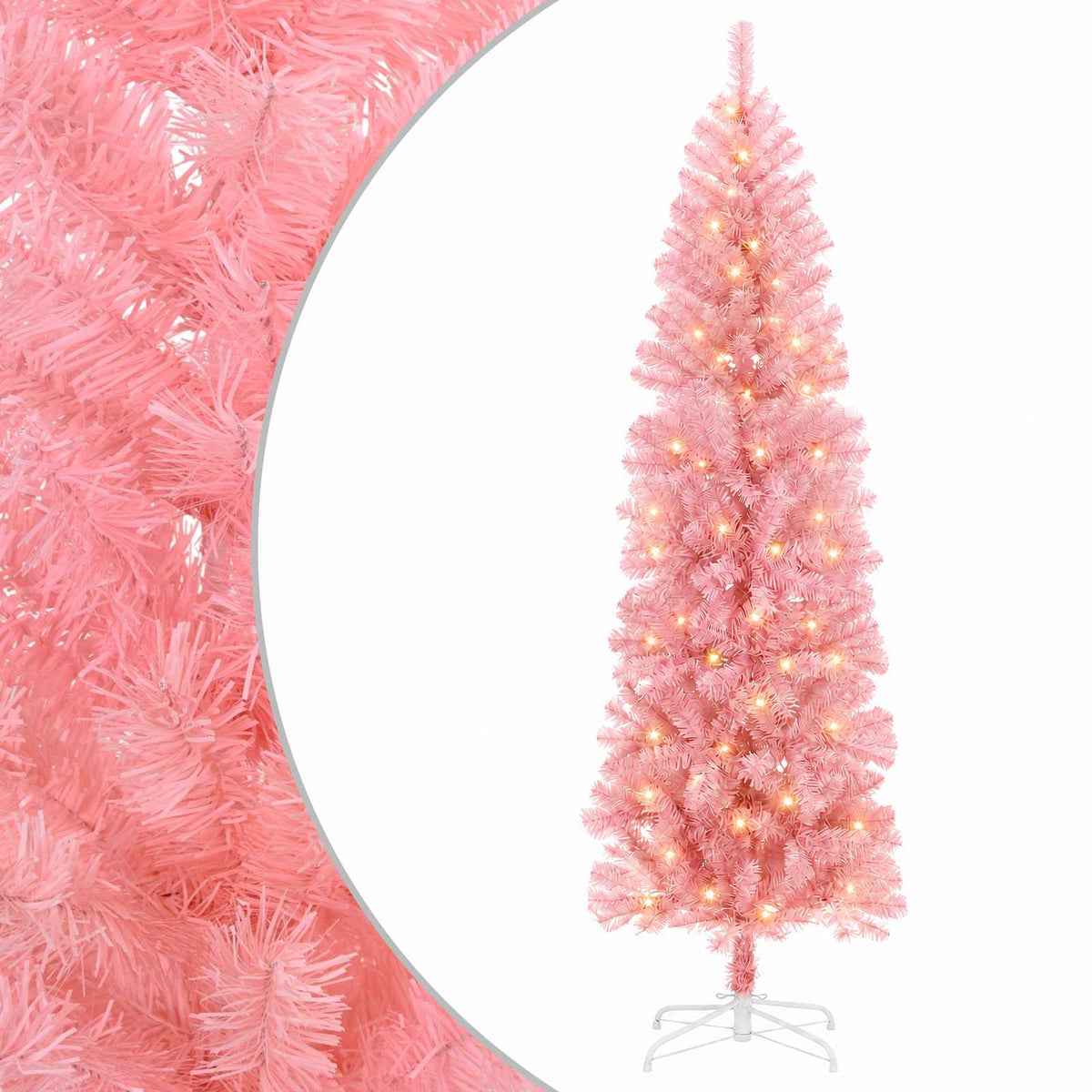 vidaXL Sztuczne smukłe drzewo bożonarodzeniowe 180 cm 300 LED