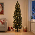 vidaXL Sztuczne smukłe drzewo bożonarodzeniowe 180 cm 300 LED