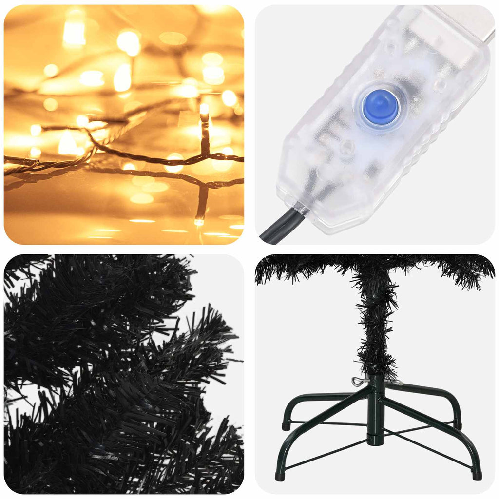 vidaXL Sztuczne smukłe drzewo bożonarodzeniowe 180 cm 300 LED