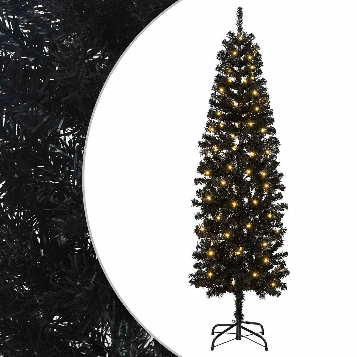 vidaXL Sztuczne smukłe drzewo bożonarodzeniowe 180 cm 300 LED