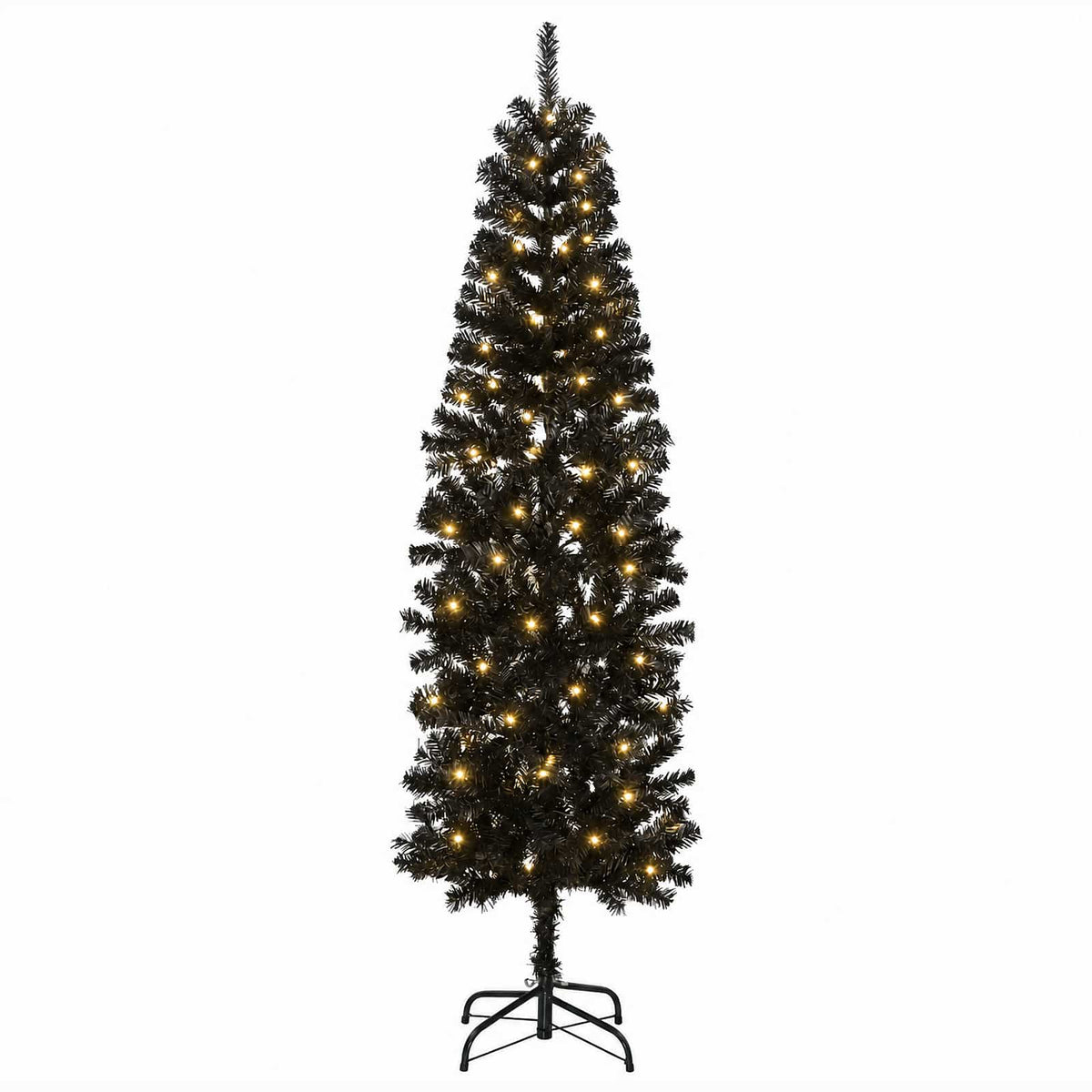 vidaXL Sztuczne smukłe drzewo bożonarodzeniowe 210 cm 300 LED