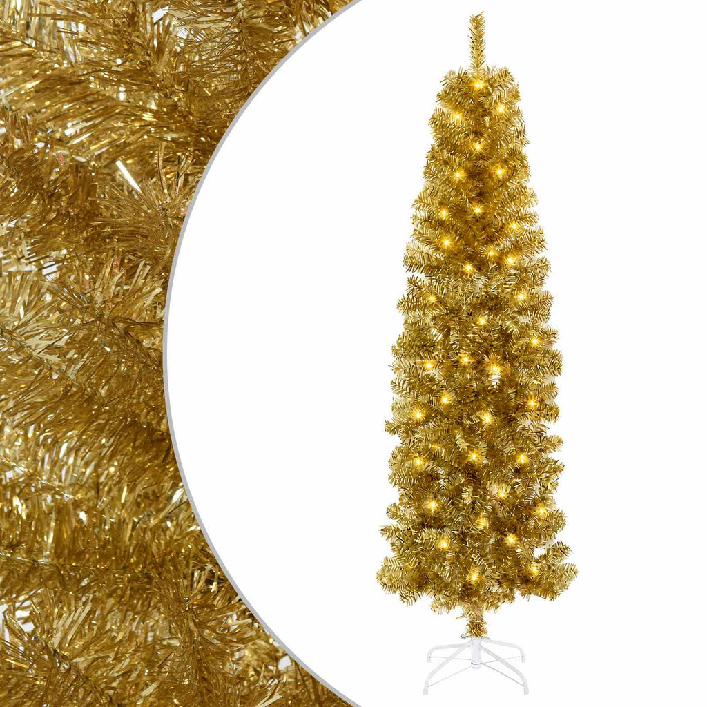 vidaXL Sztuczne smukłe drzewo bożonarodzeniowe 180 cm 300 LED