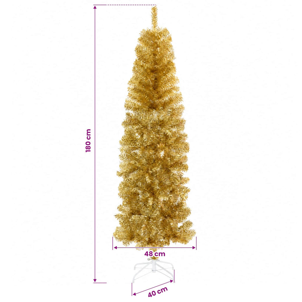 vidaXL Sztuczne smukłe drzewo bożonarodzeniowe 180 cm 300 LED