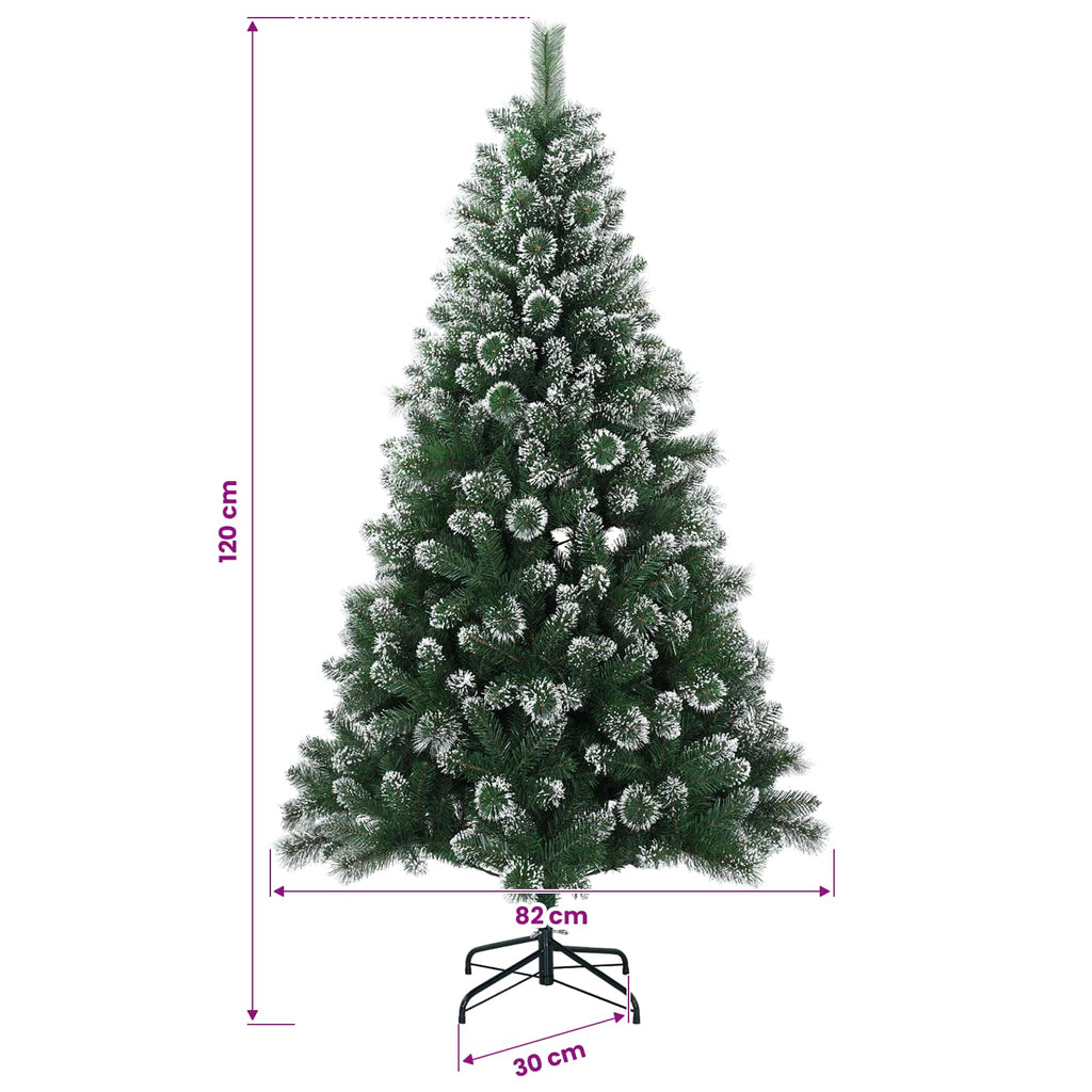 vidaXL Sztuczna choinka z bombkami 120 cm 150 LED Ciepła biel