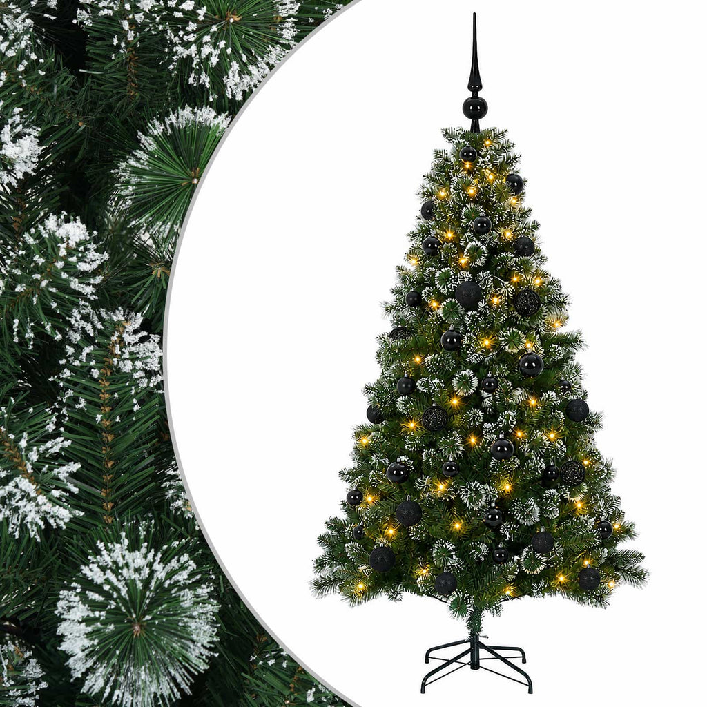 vidaXL Sztuczna Choinka z Bombkami 120 cm 150 LED Ciepła biel
