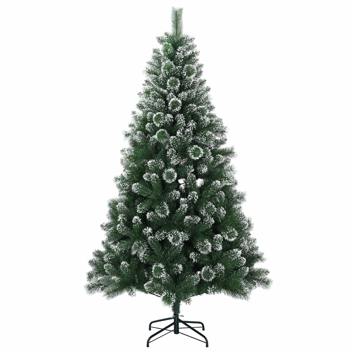 vidaXL Sztuczna choinka z bombkami 210 cm 300 LED Ciepła biel