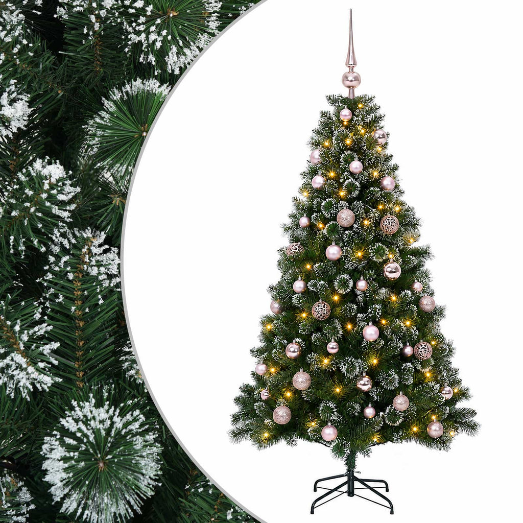 vidaXL Sztuczna choinka z bombkami 120 cm 150 LED Ciepła biel