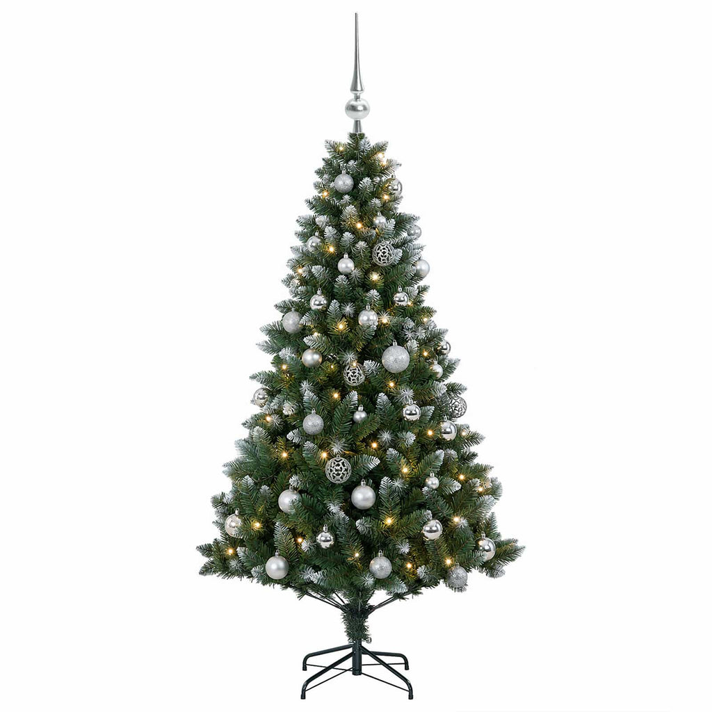 vidaXL Sztuczna choinka z bombkami 120 cm 150 LED Ciepła biel
