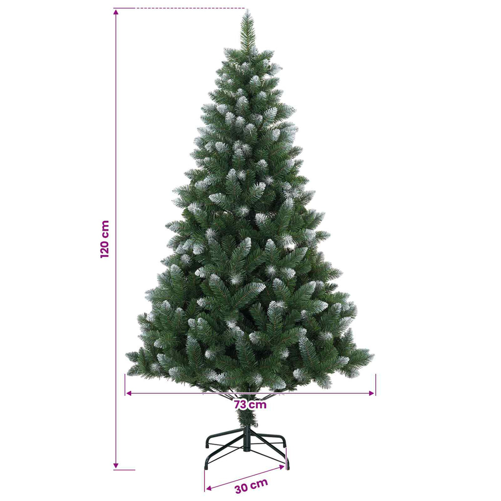 vidaXL Sztuczna choinka z bombkami 120 cm 150 LED Ciepła biel