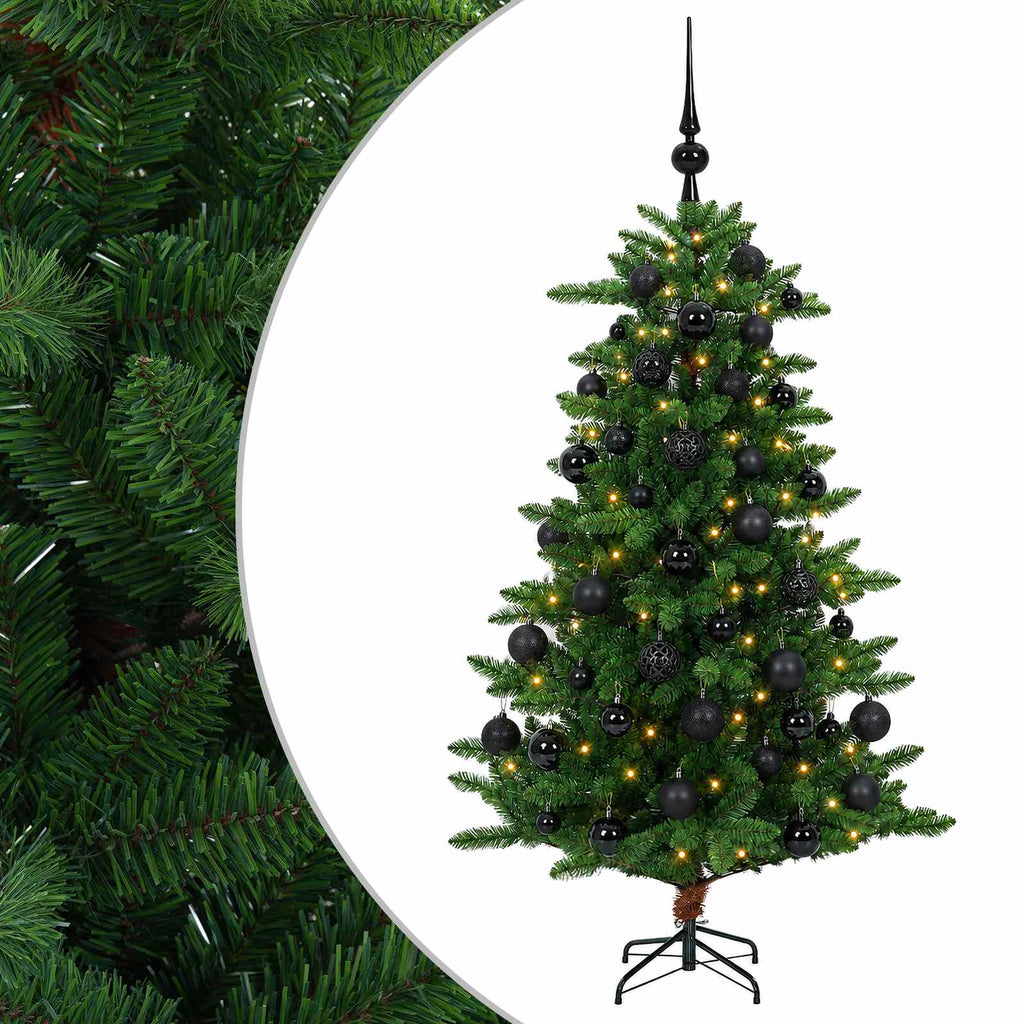 vidaXL Sztuczna choinka z bombkami 120 cm 150 LED Ciepła biel