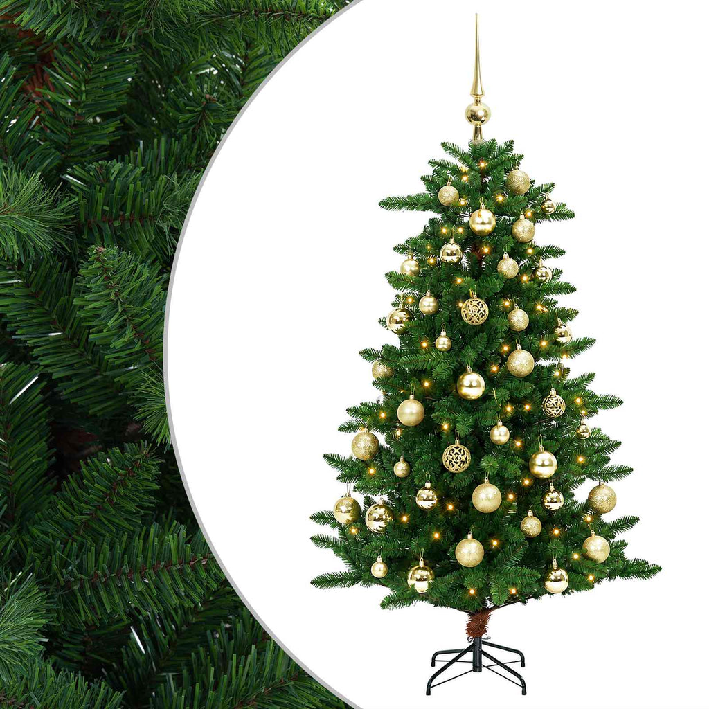 vidaXL Artificial Christmas Tree with Bauble 150 cm 150 LED