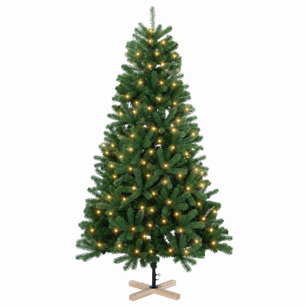 vidaXL Sztuczna choinka 180 cm 300 LED Ciepła biel PVC zielony