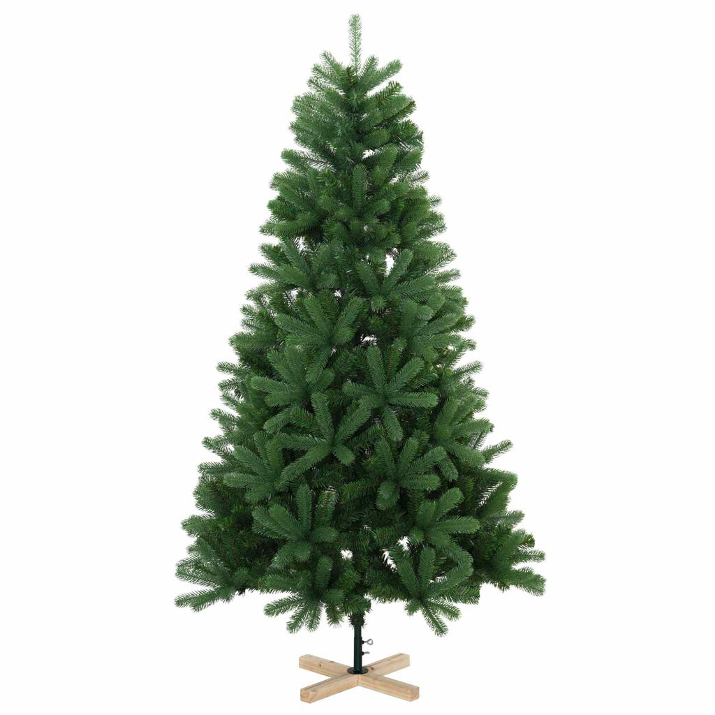 vidaXL Sztuczna choinka z bombką 210 cm 300 LED Ciepła biel PVC