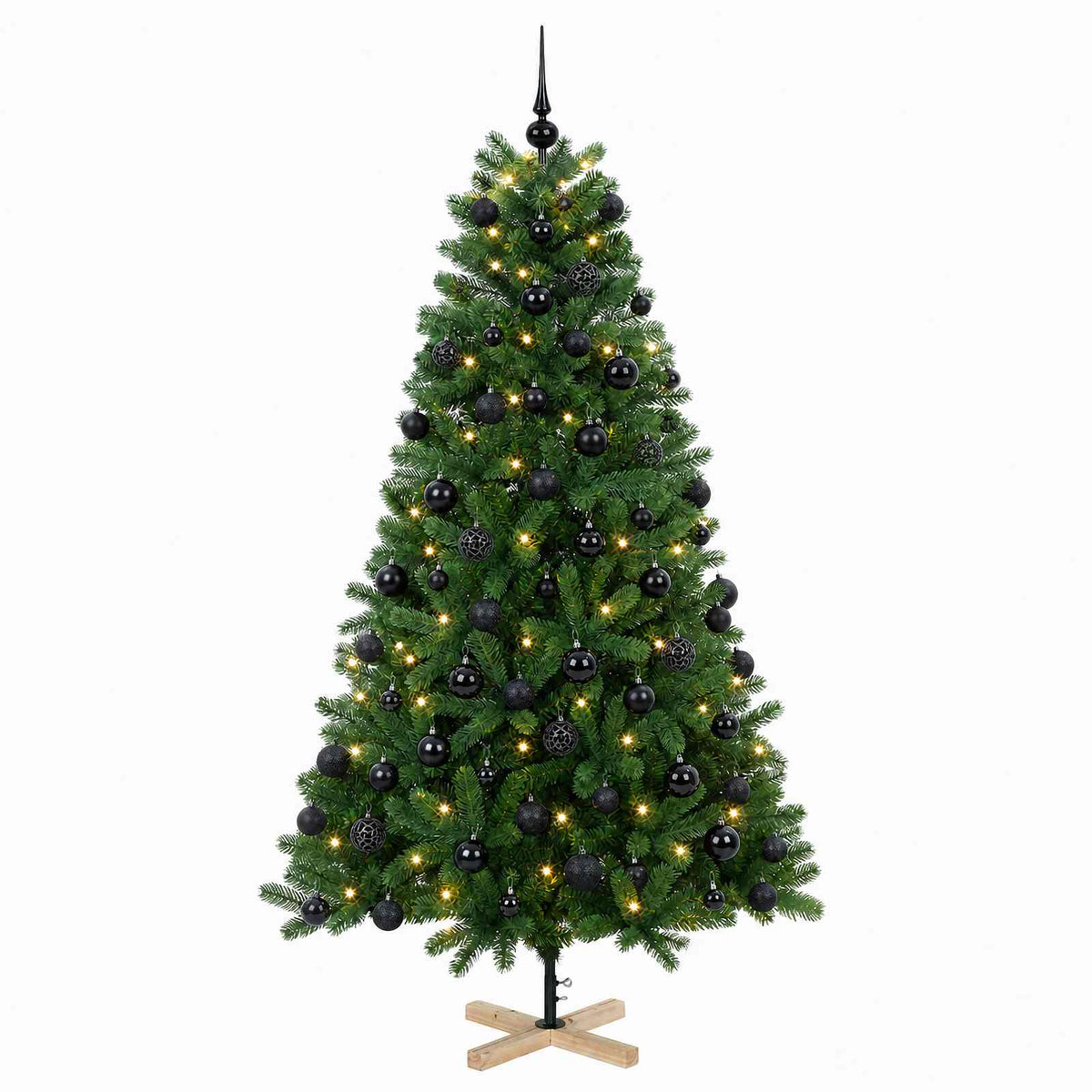vidaXL Sztuczna choinka z bombką 240 cm 300 LED Ciepła biel PVC