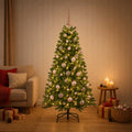 vidaXL Sztuczna choinka z bombką 120 cm 150 LED Ciepła biel PVC