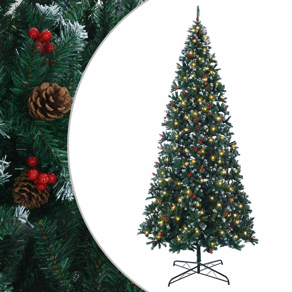 vidaXL Sztuczna choinka z zawiasami 500 cm 900 LED Ciepła biel
