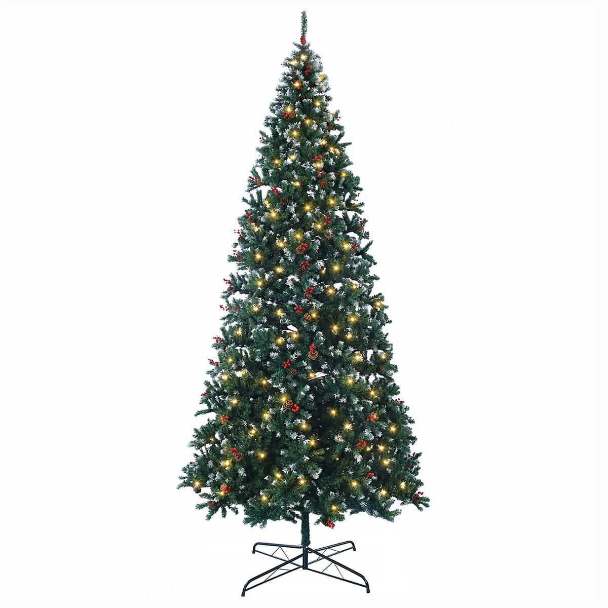 vidaXL Sztuczna choinka z zawiasami 500 cm 900 LED Ciepła biel