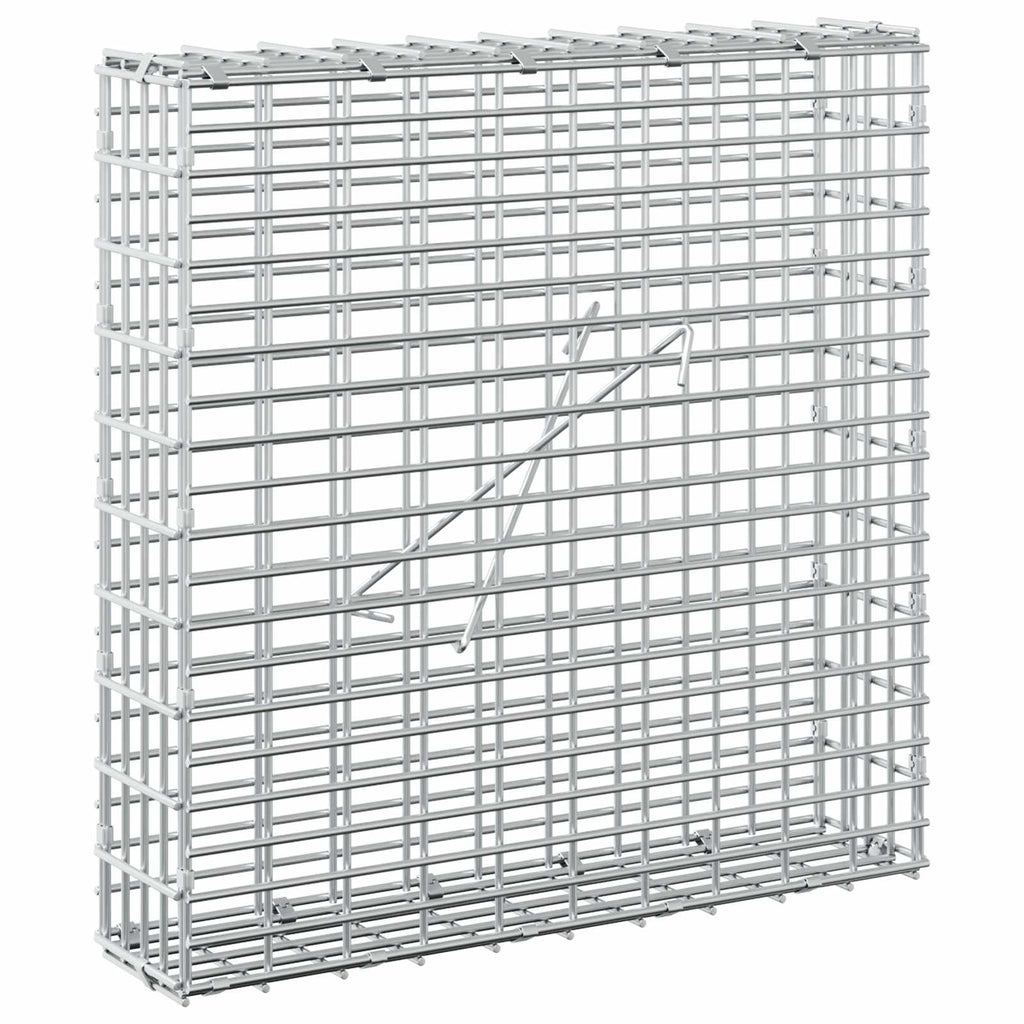 vidaXL Gabion z drutu 3,5 mm i siatką 5x2,5 cm 50x10x50 cm