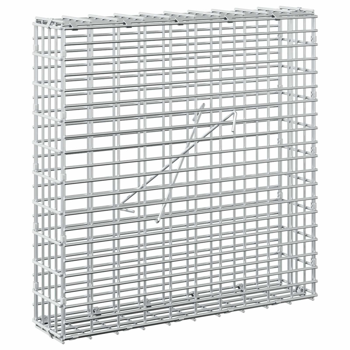 vidaXL Gabion z drutu 3,5 mm i siatką 5x2,5 cm 50x10x50 cm
