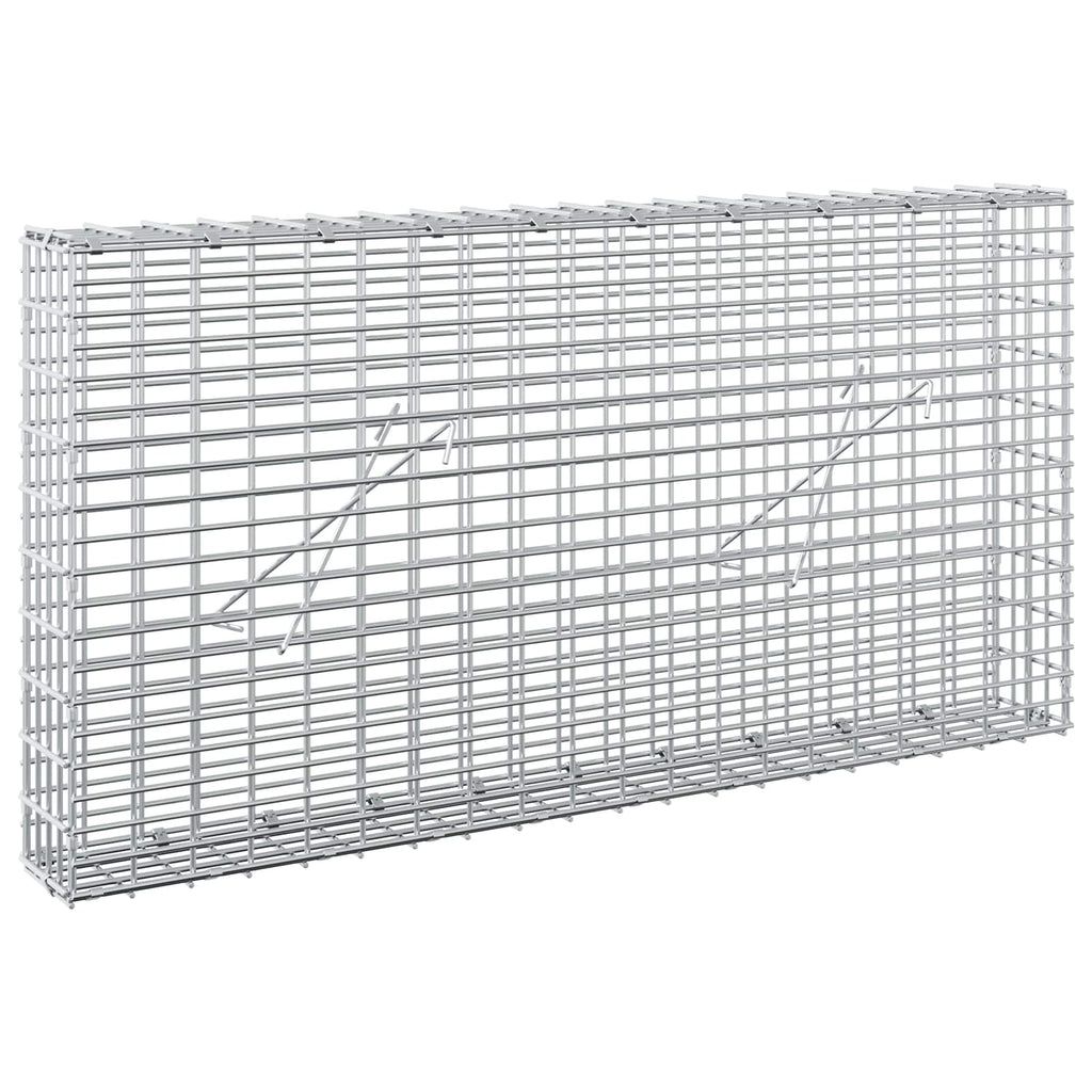 vidaXL Gabion z drutu 3,5 mm i siatką 5x2,5 cm 100x10x50 cm