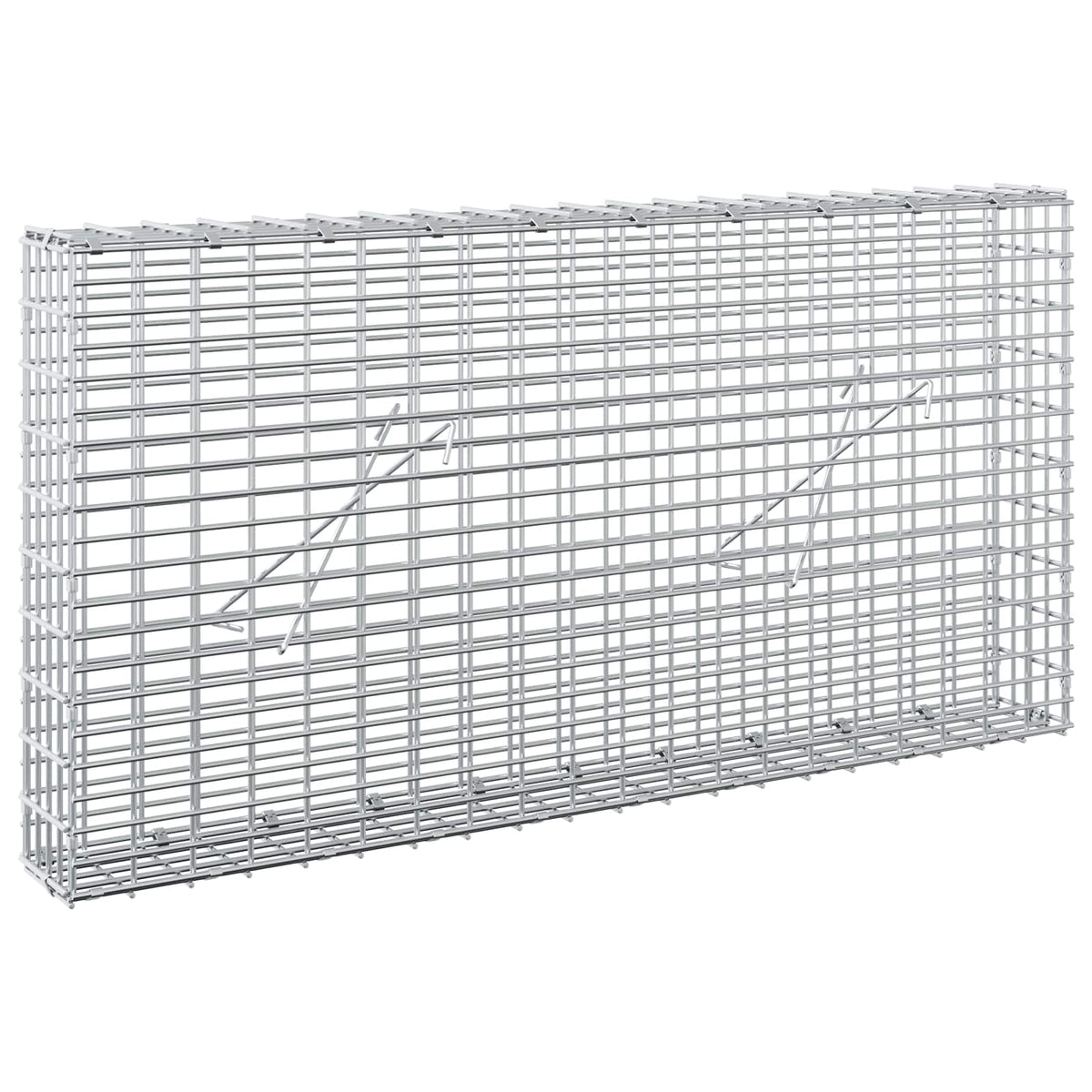 vidaXL Gabion z drutu 3,5 mm i siatką 5x2,5 cm 100x10x50 cm